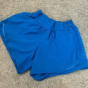 Lululemon hotty hot low rise with 4 inch inseam.